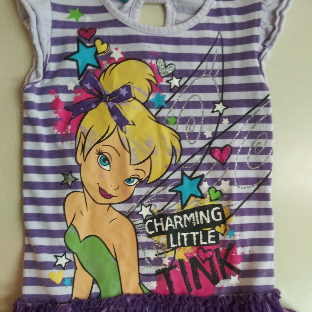 Disney Tinkerbell Dress Purple 6-6x - Picture 3 of 8